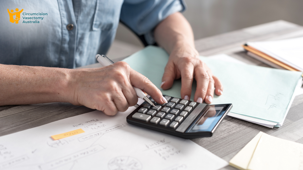 men work on calculator
